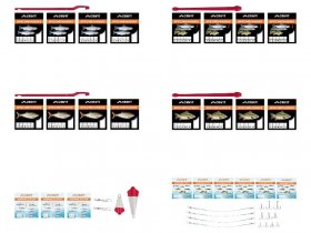 CRIVIT Vorfachhaken-Set / Heringspaternoster-Set / Raubfisch-Stahlvorfach-Set