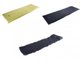 CRIVIT Selbstaufblasbare Matte / Luftzellenmatte mit Kissen