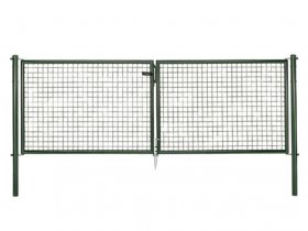 ALBERTS Wellengitter-Doppeltor für Maschendrahtzäune, Breite 3000 mm