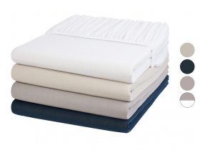 LIVARNO home Jersey-Spannbettlaken-Set, 2 Stück, 100 x 200 cm