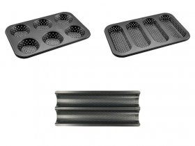 zenker 6er Brötchenblech / 2er Baguettblech / 4er Mini-Baguetteblech, perforiert