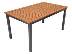 LIVARNO home Gartentisch »Valencia«, mit verstellbaren Beinen, braun/schwarz