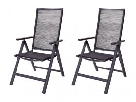 LIVARNO home Alu-Hochlehner »Miami«, 2 Stück, im Rope-Design, anthrazit