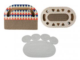zoofari® Kratzteppich / Kratzpappe mit Spielzeug