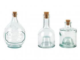 ERNESTO® Ölflasche Stapelbares Flaschen-Set, mit Korkstopfen