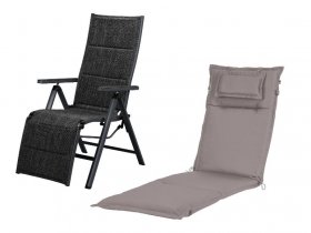 LIVARNO home LIVARNO home Alu-Relaxsessel »Toronto« inkl. Polsterauflage