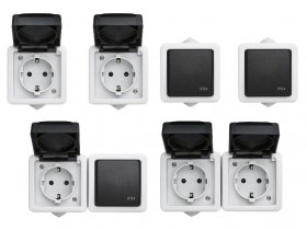 PARKSIDE® Schalter und -Steckdosen IP54 Feuchtraum