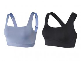 CRIVIT Damen Sportbustier, Medium Level, mit feuchtigkeitsspendender Wirkung