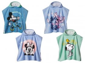 Kinder Poncho, aus reiner Baumwolle
