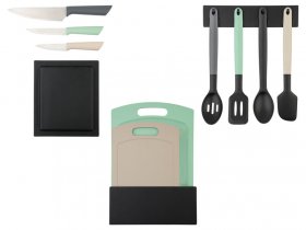 ERNESTO® Doorstore Küchenhelfer Set, mit praktischer Halterung