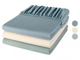 LIVARNO home Kleinkinder Jersey-Spannbettlaken, 2 Stück, 60-70 x 120-140 cm