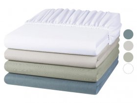 LIVARNO home Mikrofaser-Jersey-Spannbettlaken, 90-100 x 200 cm