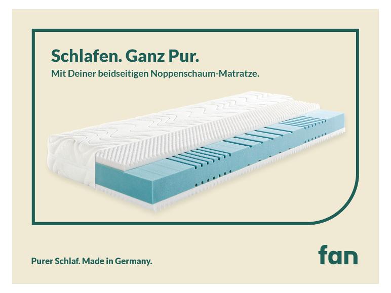 f.a.n. fan 7-Zonen-Kaltschaummatratze, mit Noppenschaumauflage, 23 cm Höhe