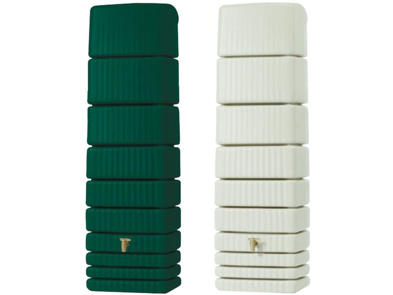 4rain 4rain Regentonne »SLIM«, 650 Liter Volumen, inklusive Auslaufhahn und Windsicherung