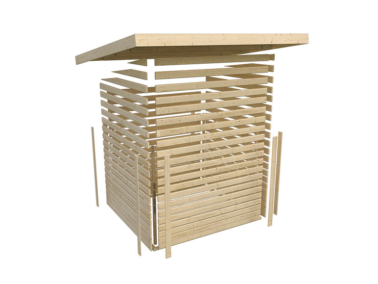 Karibu Karibu Gartenhaus »Trundholm 2«, Flachdach, inklusive Schleppdach und Doppelflügeltür