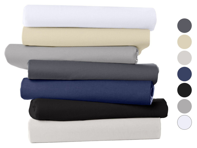 Biberna Biberna Jersey Spannbettlaken, für Matratzentopper, aus Baumwolle und Elasthan, bügelfrei