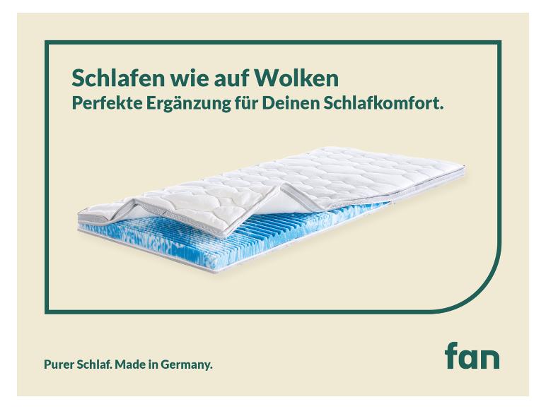 f.a.n. Topper »Gel-Feeling«, Gelschaum-Kern, Bezug mit antibakterieller Ausrüstung