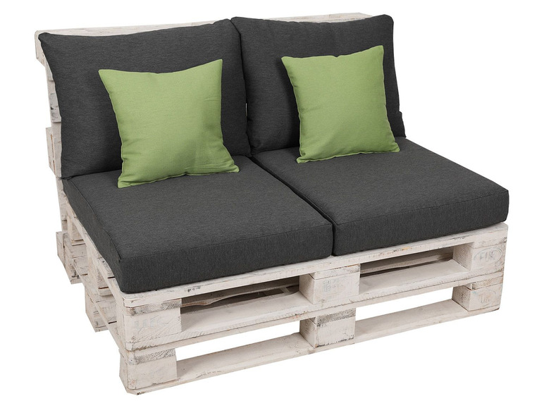 GO-DE Textil GO-DE Palettenkissen Set, 2-teilig, schmutz- und wasserabweisend, inklusive 2 Zierkissen