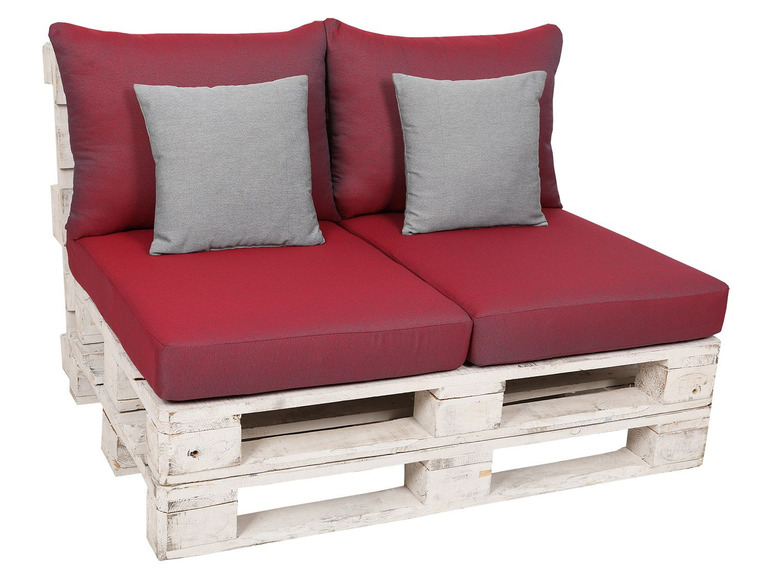 GO-DE Textil GO-DE Palettenkissen Set, 2-teilig, schmutz- und wasserabweisend, inklusive 2 Zierkissen
