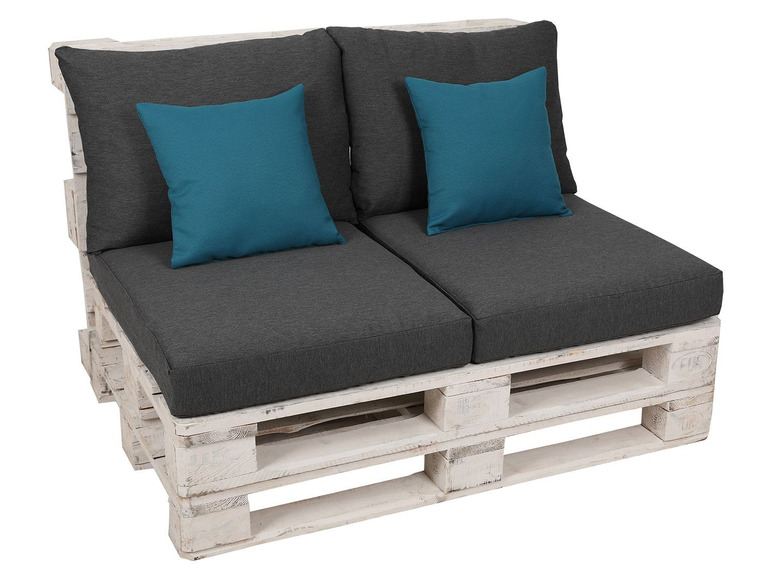 GO-DE Textil GO-DE Palettenkissen Set, 2-teilig, schmutz- und wasserabweisend, inklusive 2 Zierkissen