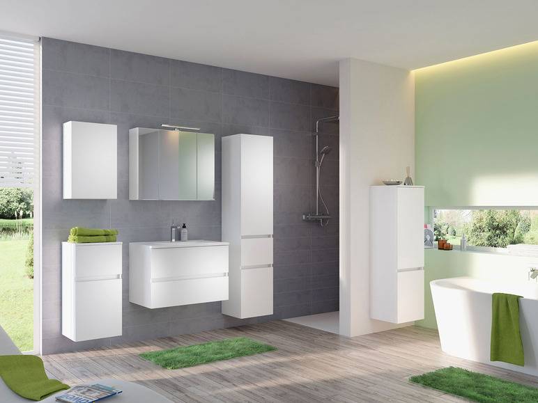 HELD HELD Spiegelschrank »Faro«, mit 3 Spiegeltüren, LED-Aufbauleuchte