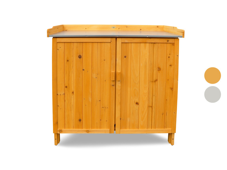 HABAU HABAU Gartentisch mit Unterschrank und Arbeitsfläche, 98 x 48 x 95 cm, Holz