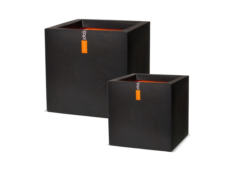 Capi Europe Capi Europe Blumentopf »Smooth«, quadratisch, schwarz, 30x30 cm oder 40x40 cm