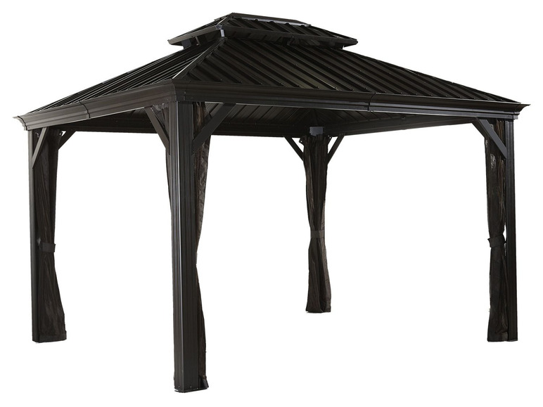 SOJAG Canada SOJAG Canada Pavillon »Messina«, aus Aluminium, Stahldach mit Lüftung, inkl. Fliegengitter