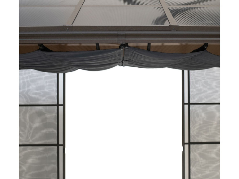 SOJAG Canada SOJAG Canada Pavillon »Castel«, aus Aluminium, inkl. Sonnensegel u. Insektenschutz, bronze