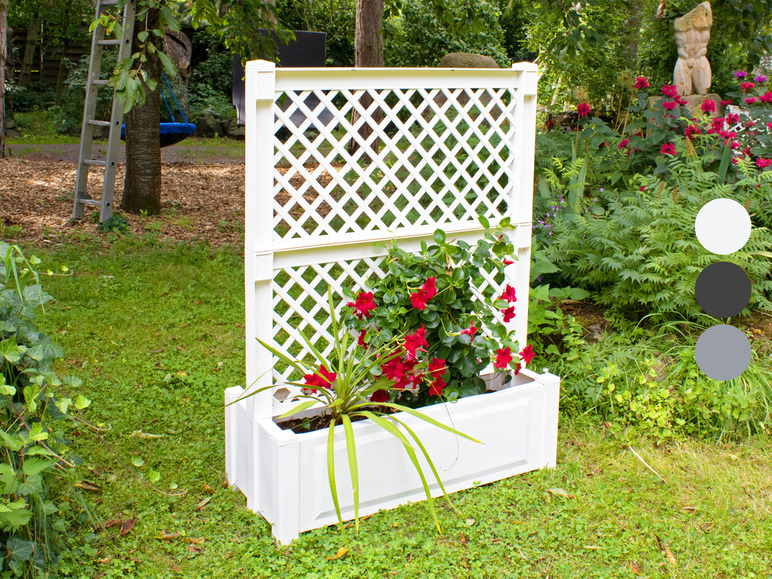 KHW KHW Pflanzkasten mit Spalier zentral, L 100 cm, 110 Liter, Kunststoff