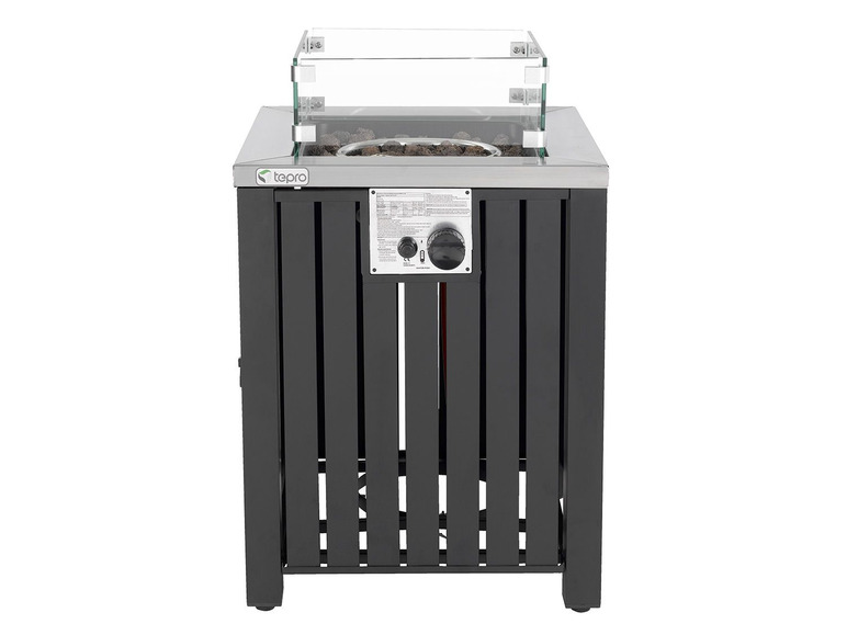 tepro tepro Gasfeuerstelle »Topeka«, L 50 x B 50 x H 62 cm, Glasschutz, aus Stahl