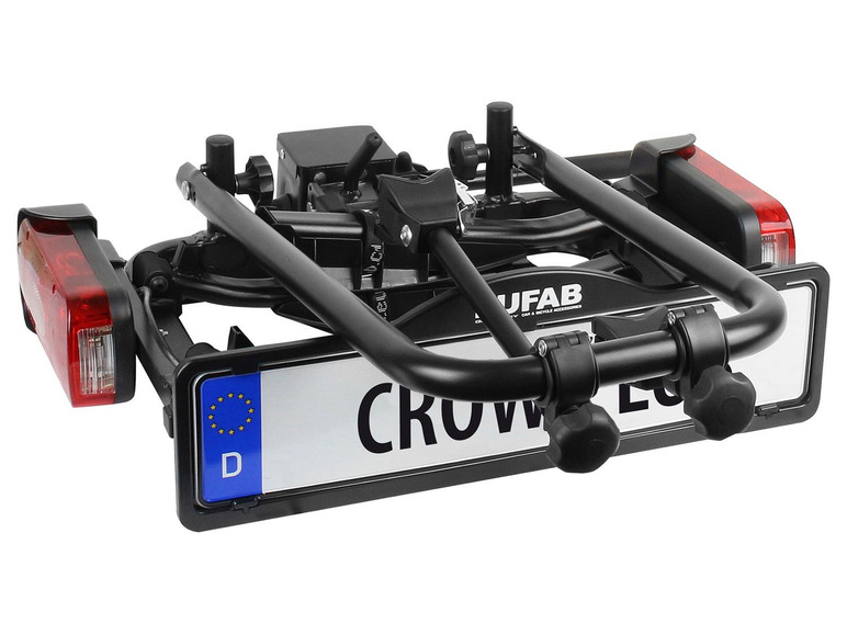 EUFAB EUFAB Heckträger »Crow Plus«, für 2 Räder, Abklappmechanismus, abschließbar, erweiterbar