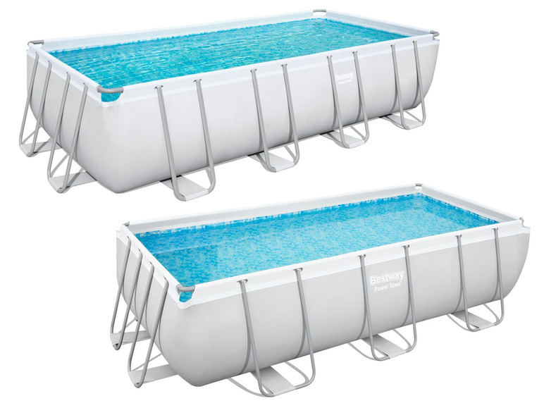 Bestway Power Steel™ Frame Pool Komplett-Set, eckig Bestway Power Steel™ Frame Pool Komplett-Set, eckig