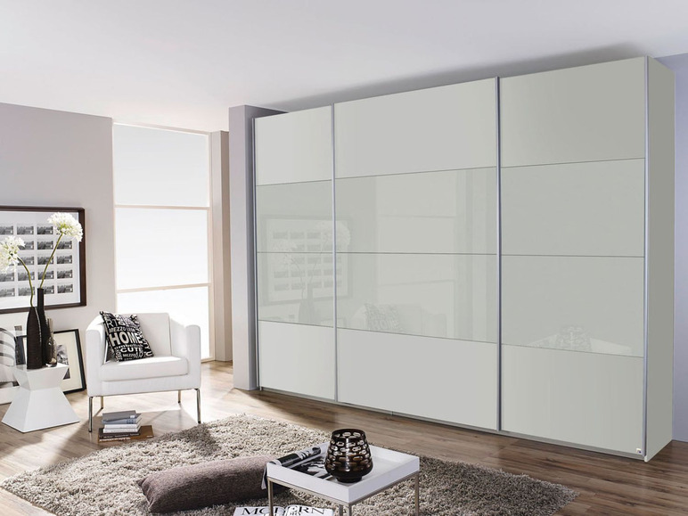 rauch ORANGE Schwebetürenschrank »Quadra«, mit Glas- und Holzelementen