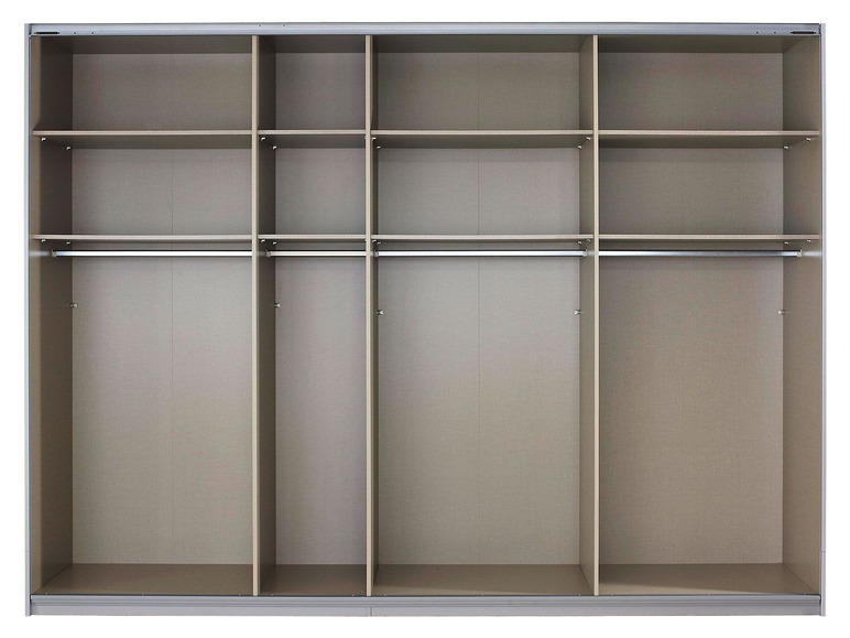 rauch ORANGE Schwebetürenschrank »Quadra«, mit Glas- und Holzelementen