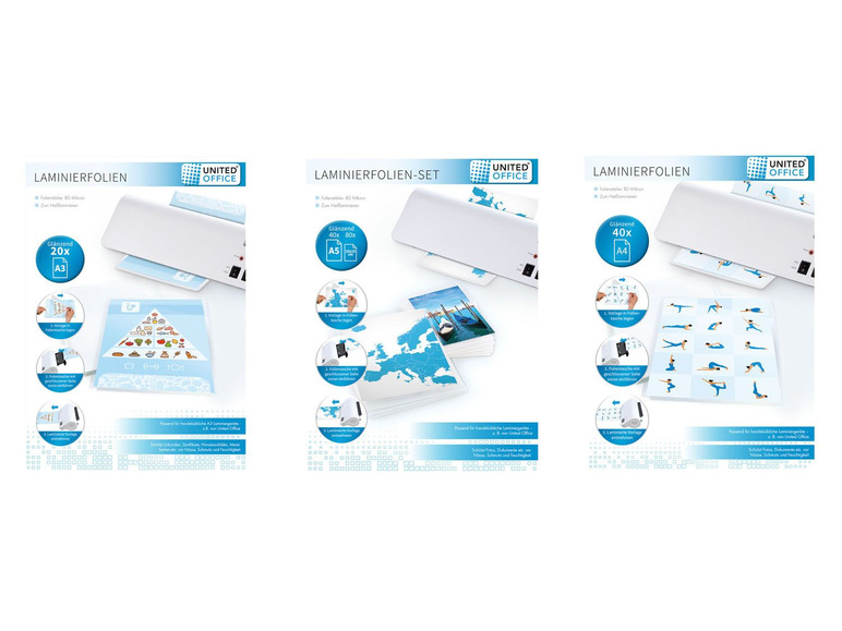 UNITED OFFICE® UNITED OFFICE® Laminierfolienset »ULGZ 80 A2«