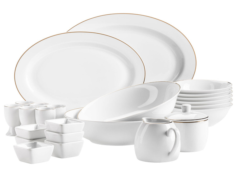 MÄSER Geschirrset »Professional Dining«, mit Goldrand, 24-teilig
