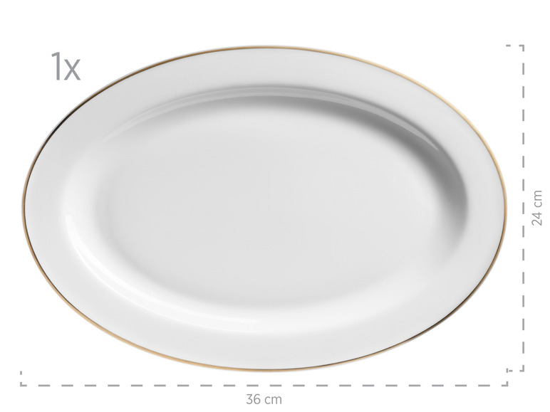 MÄSER Geschirrset »Professional Dining«, mit Goldrand, 24-teilig