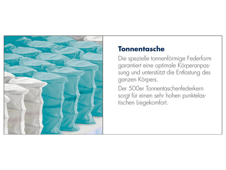 irisette® 7-Zonen Tonnentaschenfederkern-Matratze »Stockholm«, ca. 21 cm Höhe