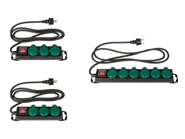 PARKSIDE® Steckdosenleiste 2x3 und 6 fach, spritzwassergeschützt