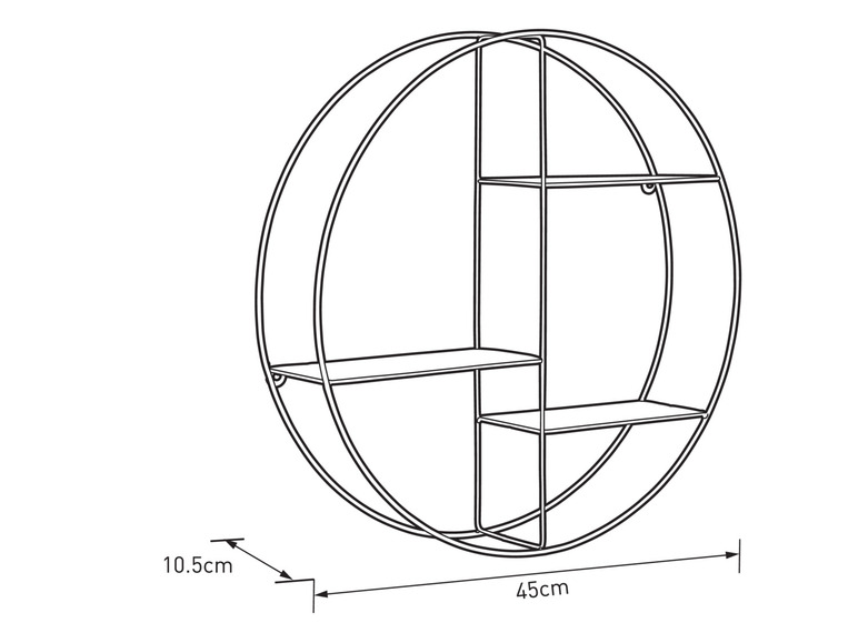 LIVARNO home Dekospiegel / Regal