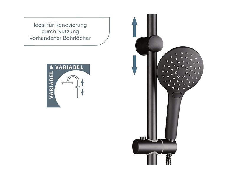 Schütte Duschset »Raven«, mit Wellness-Handbrause