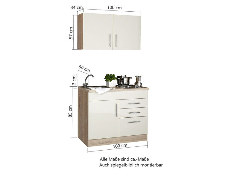 HELD Single Küche »Torino«, Breite 100/120/160/180/190/210 cm