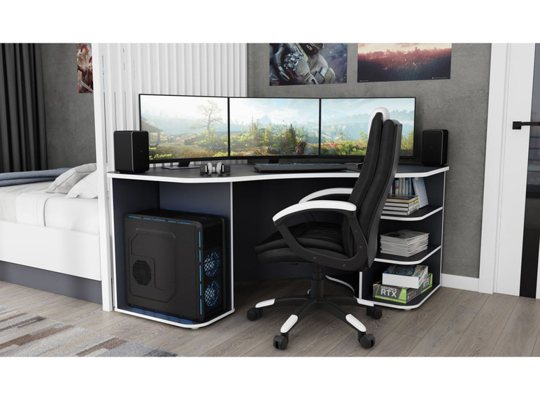 byLIVING Gaming Schreibtisch »Thanatos«, mit farblich abgesetzte Kanten