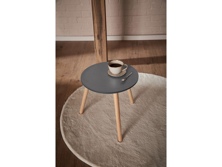 LIVARNO home Beistelltisch, aus Massivholz, Ø40cm