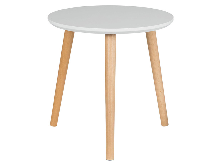 LIVARNO home Beistelltisch, aus Massivholz, Ø40cm