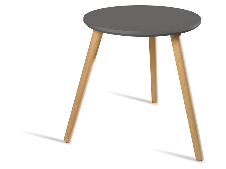 LIVARNO home Beistelltisch, aus Massivholz, Ø40cm