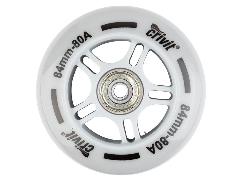 CRIVIT Inliner Rollen mit Kugellager, 8er Set / LED Rollen 4er Set
