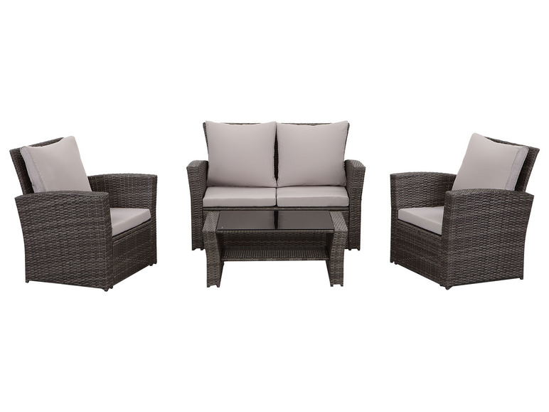 MeXo Gartenmöbel 4-Sitzer Lounge Set inkl. Polster
