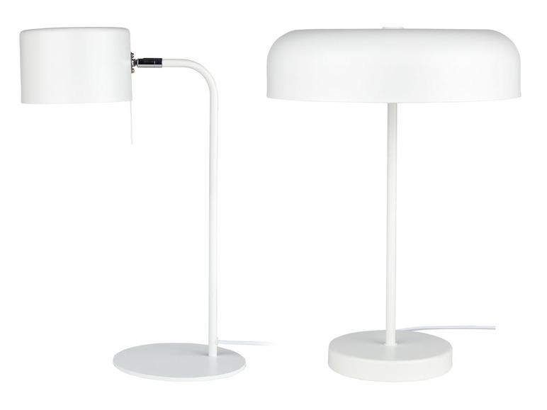 LIVARNO home Tischleuchte, mattweiß, 1-/ 2-flammig